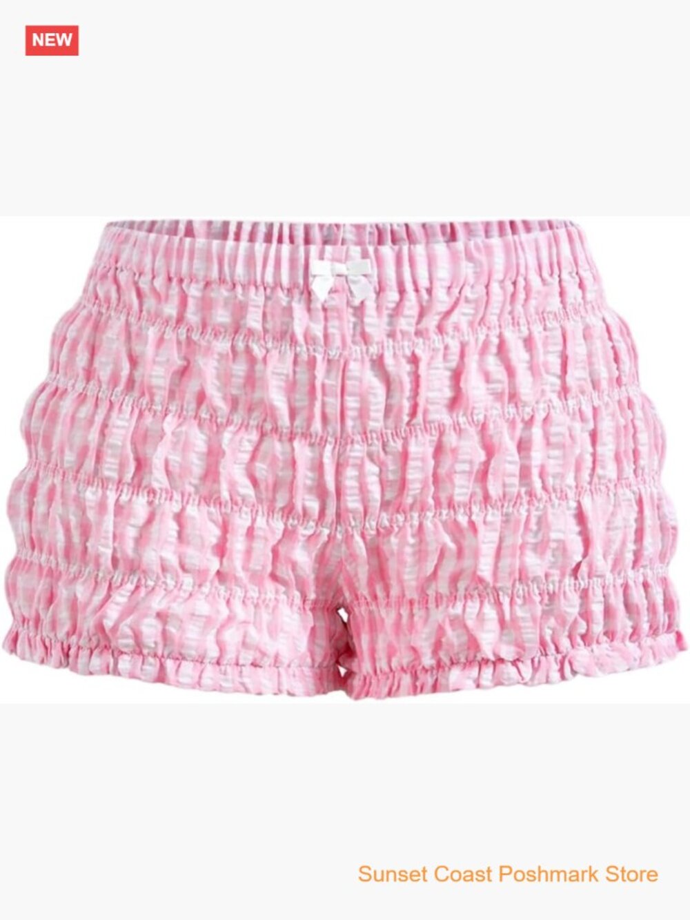 Women's Plaid Ruffle Shorts Lace Bloomers Elastic Waist Frill Bottoms Micro